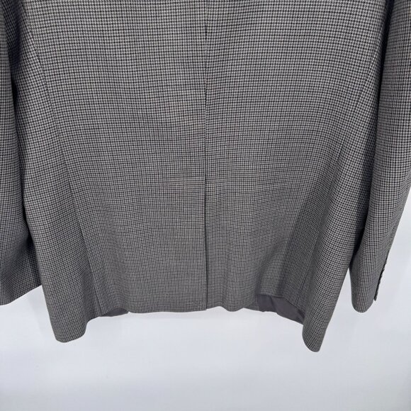 Lauren Ralph Lauren Blazer Mens 42R Gray Wool Houndstooth‎ Plaid Vintage - Picture 6 of 9